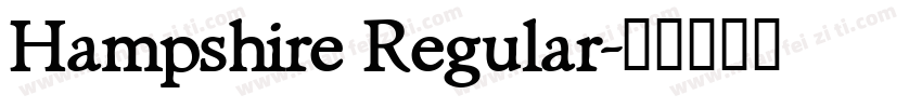 Hampshire Regular字体转换
